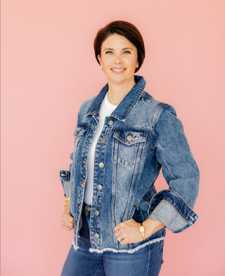 In Dolly We Trust Denim Jacket-Women's Outerwear-[product_category]-Whatsoever Things