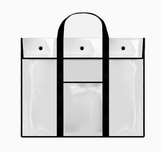 Extra Large Clear Needlepoint Project Bag with Carry Handle