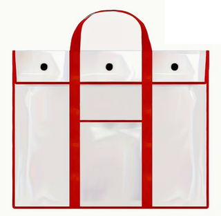 Extra Large Clear Needlepoint Project Bag with Carry Handle