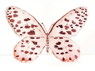 Catherine Cartie Neutral Spotted Butterfly Acrylic Art Block