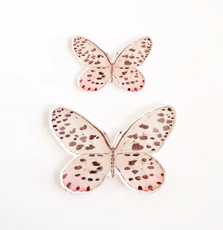 Catherine Cartie Neutral Spotted Butterfly Acrylic Art Block