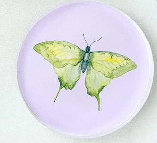 Catherine Cartie Butterfly Acrylic Coaster — Individual