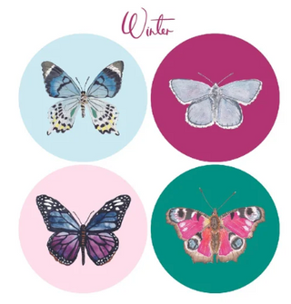 Catherine Cartie Butterfly Acrylic Coaster — Individual
