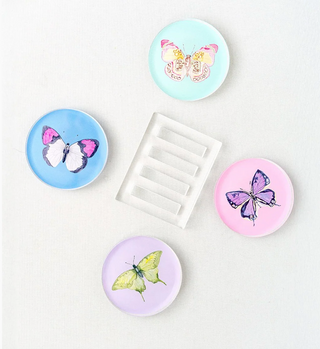 Acrylic Butterfly Coaster Set