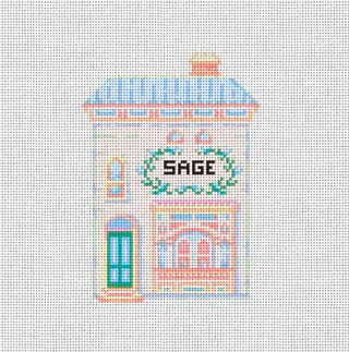 Sage House Needlepoint Canvas | Spice Village Collection