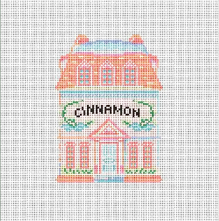 Cinnamon House Needlepoint Canvas | Spice Village Collection