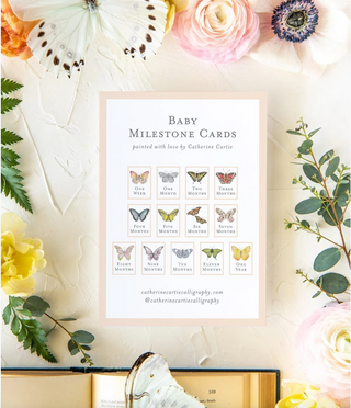 Baby Milestone Cards - Butterflies by Catherine Cartie