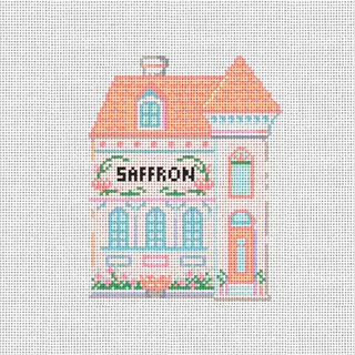 Saffron House Needlepoint Canvas | Spice Village Collection