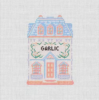 Garlic House Needlepoint Canvas | Spice Village Collection