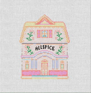 Allspice House Needlepoint Canvas | Spice Village Collection
