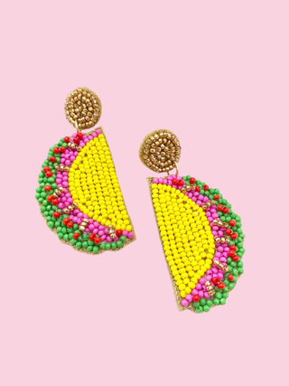 Taco Statement Beaded Earrings