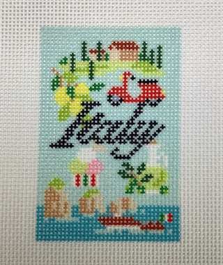 Italy Bag Charm Insert Needlepoint Canvas