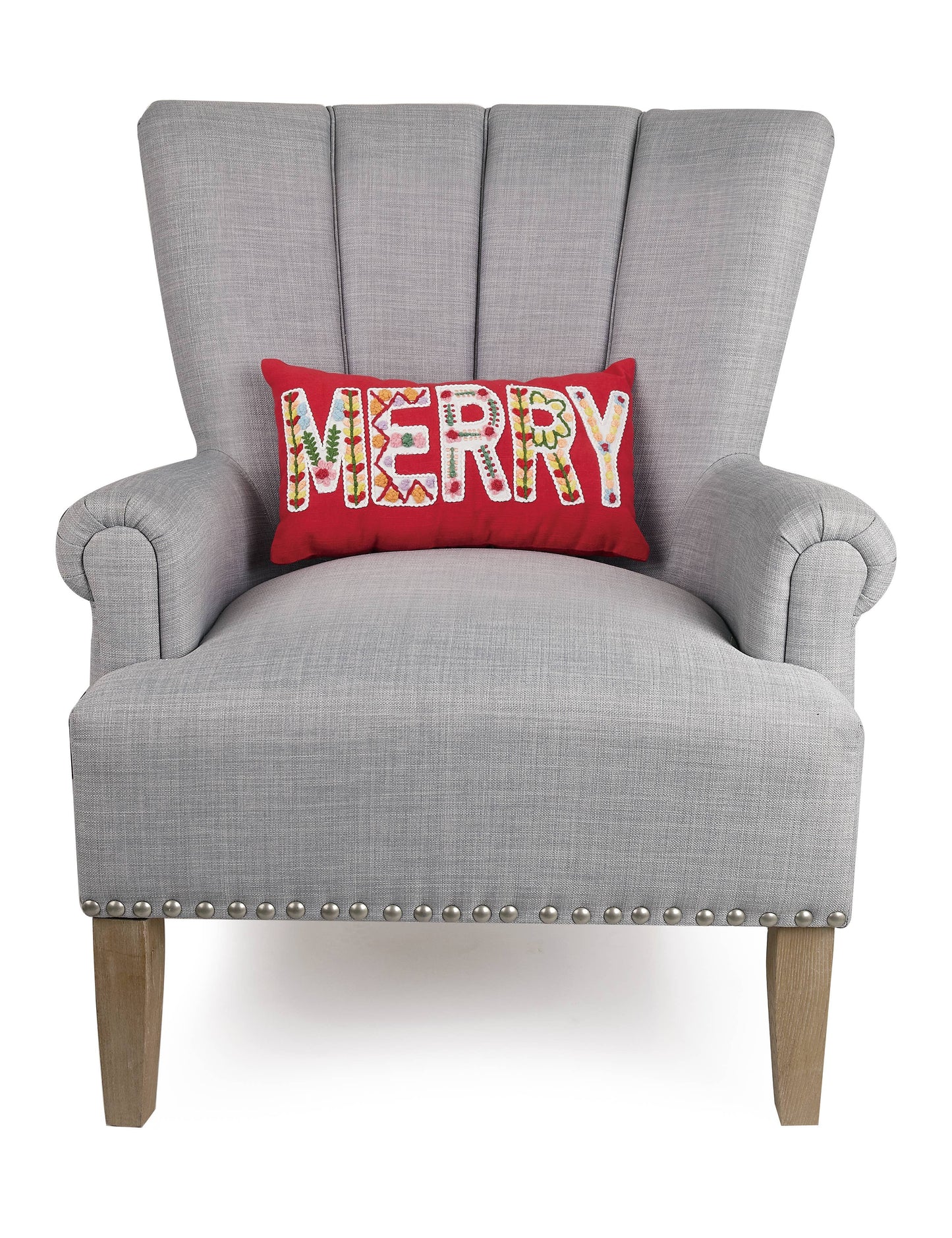 Boho Merry Embroidered Pillow