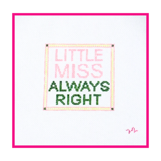 Little Miss Always Right Needlepoint Canvas