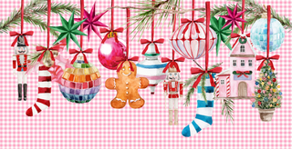 5.5x11 PREPPY CHRISTMAS Trinket Tray Insert Set of 5