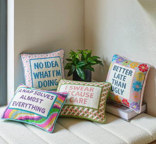 No Idea What I'm Doing Embroidered Pillow