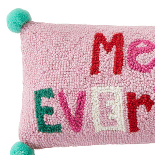 Merry Everything w/Pom Poms Hook Pillow - Ampersand