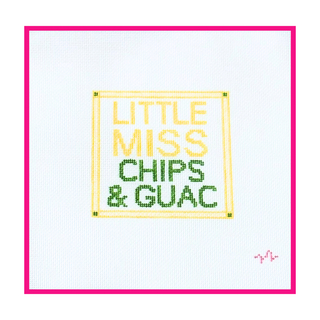 Little Miss Chips & Guac Needlepoint Canvas