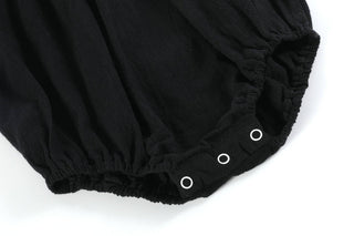 Black and Orange Boo Halloween Romper-Baby & Kids Clothing-[product_category]-Whatsoever Things