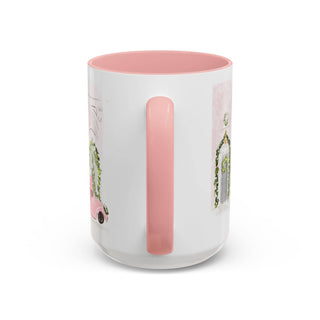 PINK CHRISTMAS HOUSE MUG- SUGAR PLUM LANE 