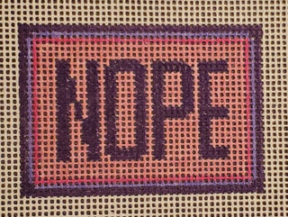 NOPE Mood Series #5 | Hand-Painted Needlepoint Canvas | 14 Mesh