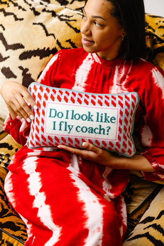 Fly Coach Needlepoint Pillow-[product_category]-Whatsoever Things