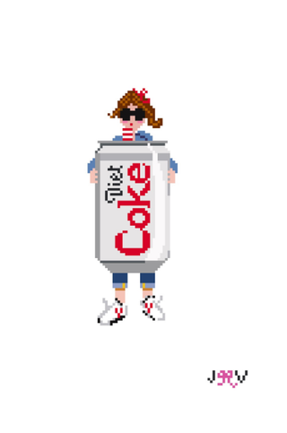 JV172 - Emotional Support Diet Coke Girl Needlepoint Canvas