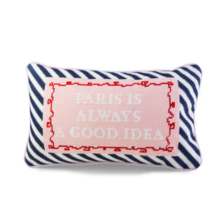 Paris Needlepoint Pillow-[product_category]-Whatsoever Things