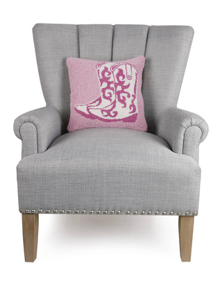 Pink Cowboy Boots Hook Pillow-Pillows-[product_category]-Whatsoever Things