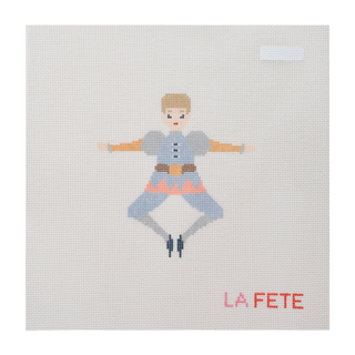 12 Days Of Christmas - Ten Lords A-Leaping Hand Painted Needlepoint Canvas