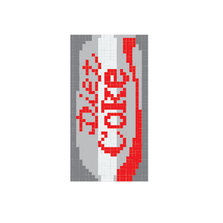 Diet Coke Mini Needlepoint Canvas | Printed 18 Mesh Canvas for Pop Can Bag Tag