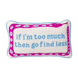 Go Find Less Needlepoint Pillow-Pillows-[product_category]-Whatsoever Things