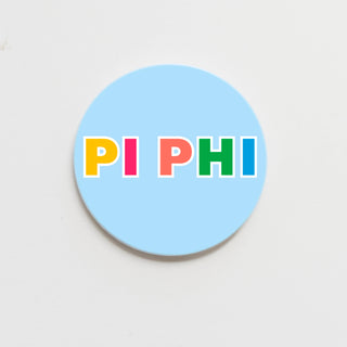 Pi Beta Phi Color Me Greek Button - 2.25 inch-Accessories-[product_category]-Whatsoever Things