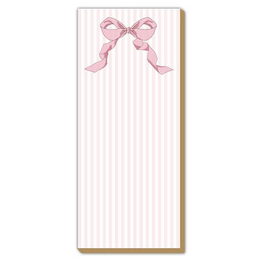 Blush Bow on Stripe Luxe Skinny Pad