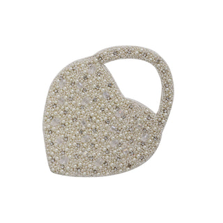 Heart shape pearls handle small bag-Bags-[product_category]-Whatsoever Things
