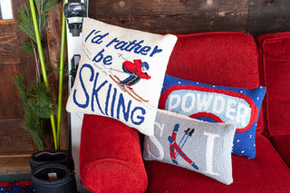 I'd Rather Be Skiing Hook Pillow-[product_category]-Whatsoever Things