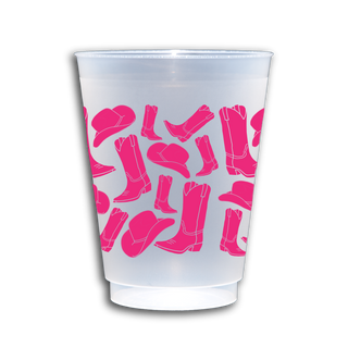 Cowgirl Party Cup | Frosted Acrylic 16oz Set of 8 Cups-Drinkware-[product_category]-Whatsoever Things