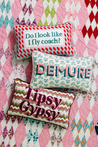 Fly Coach Needlepoint Pillow-[product_category]-Whatsoever Things