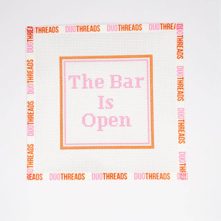 The Bar Is Open 13 Mesh Needlepoint Canvas