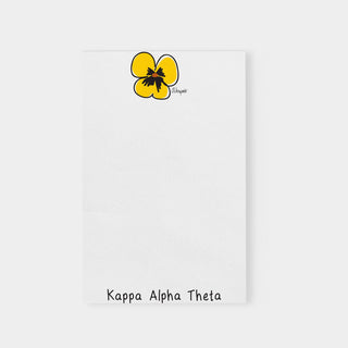 Kappa Alpha Theta Pansy Sorority Notepad-Notebooks & Notepads-[product_category]-Whatsoever Things