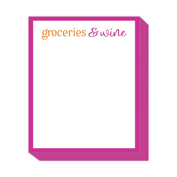 Groceries & Wine Notepad