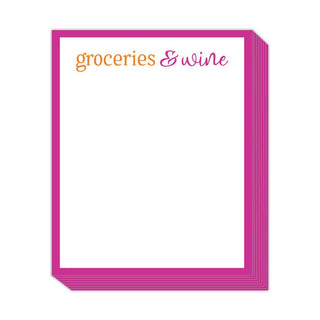 Groceries & Wine Notepad-Notebooks & Notepads-[product_category]-Whatsoever Things