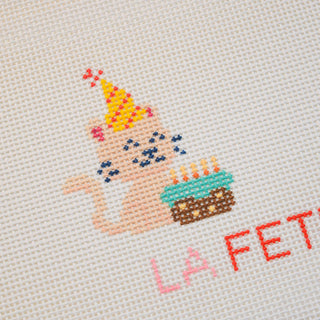 Party Animals – Party Kitty Needlepoint Canvas