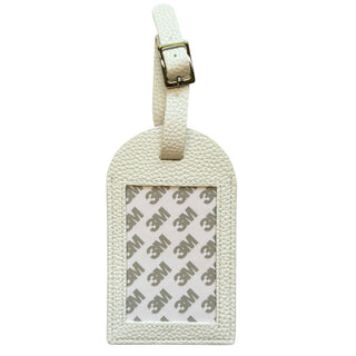 White Pebbled Self Finishing Luggage Tag
