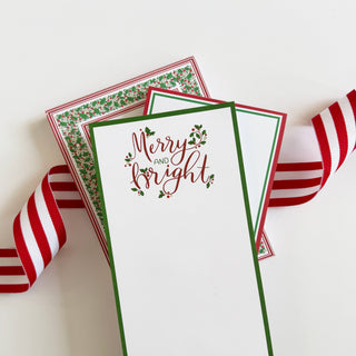 In Stock 4.25x8.5 Merry and Bright List Notepad-[product_category]-Whatsoever Things