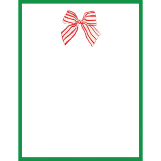 In Stock 4.25x5.5 Red Striped Bow Notepad-[product_category]-Whatsoever Things
