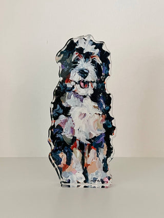 "Bernedoodle" acrylic shelfie