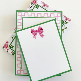 In Stock 4.25x5.5 Pink Bow Notepad-[product_category]-Whatsoever Things