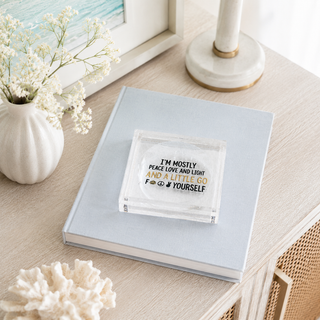 Catchall Lucite Bowl  - Peace Love Light