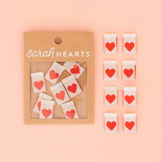 Heart Woven Labels – Pack of 8